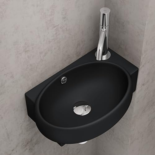 doporro Waschbecken Gäste-WC Aufsatzwaschbecken Hängewaschbecken für Gäste-WC 42x28x15cm Keramik Waschbecken Handwaschbecken in matt schwarz Brüssel001L doporro Waschbecken Gäste-WC Aufsatzwaschbecken Hängewaschbecken für Gäste-WC 42x28x15cm Keramik Waschbecken Handwaschbecken in matt schwarz Brüssel001L von doporro