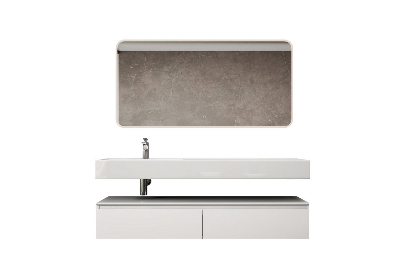 doporro Waschbeckenunterschrank Badmöbel Set Holzstruktur Schubladen Unterschrank Soft-Close MDF UP doporro Waschbeckenunterschrank Badmöbel Set Holzstruktur Schubladen Unterschrank Soft-Close MDF UP von doporro