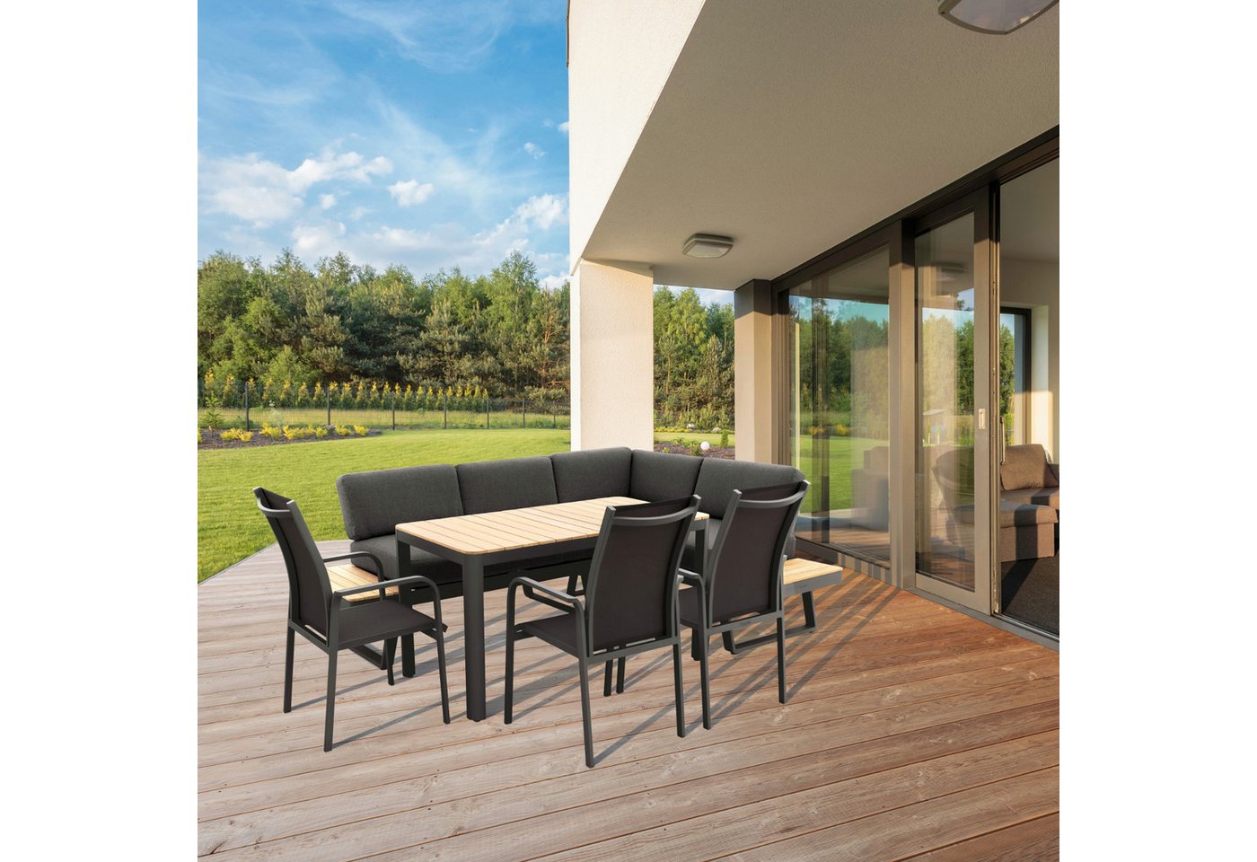 doppler® Gartenlounge-Set Expert Plus City Aversa", mit bequemer Polsterung, Ablageflächen" von doppler®