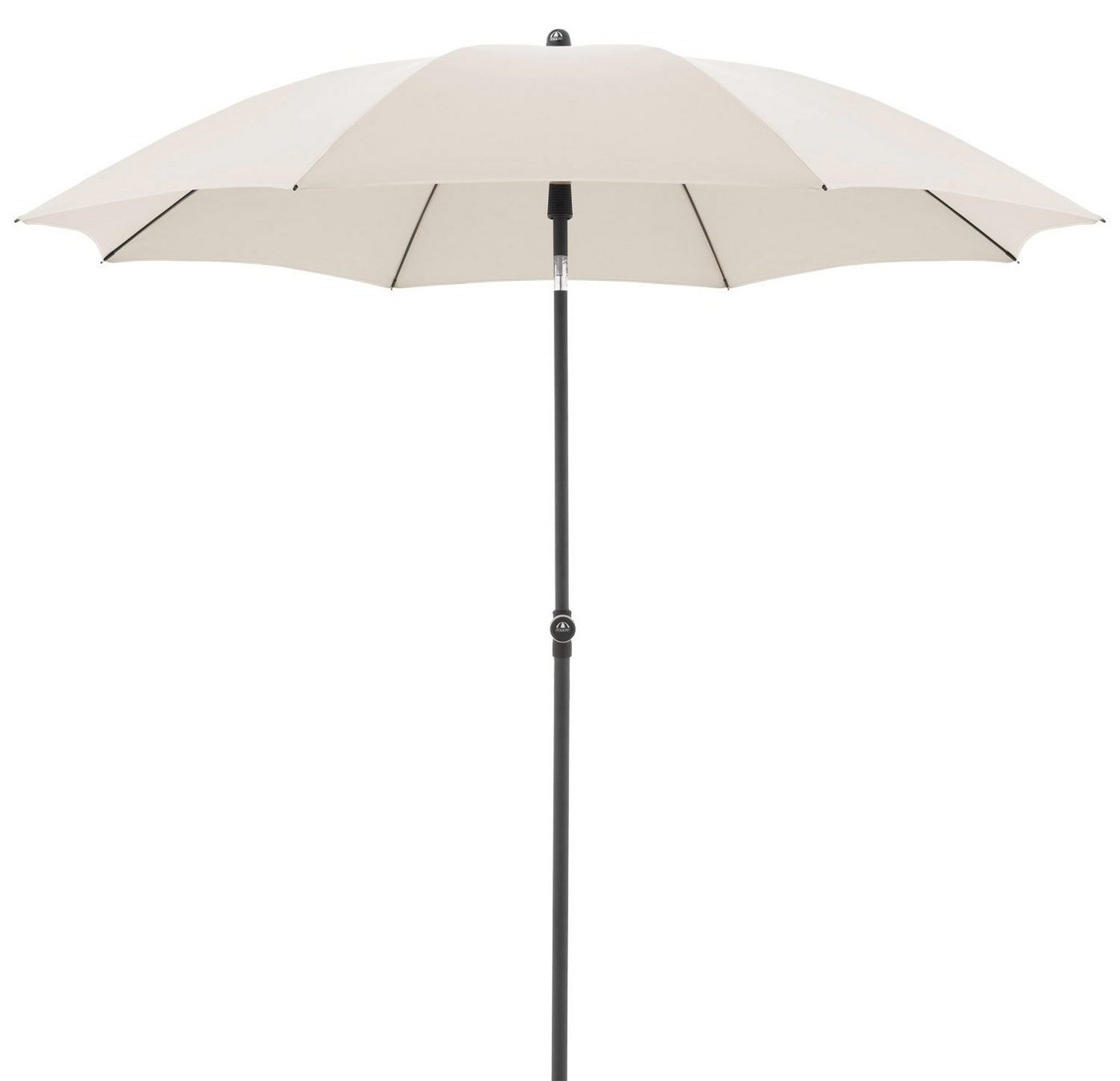 doppler® Sonnenschirm ACTIVE, Creme, Ø 210 cm, Stahl, höhenverstellbar, Polyesterschirm, abknickbar, ohne Schirmständer von doppler®