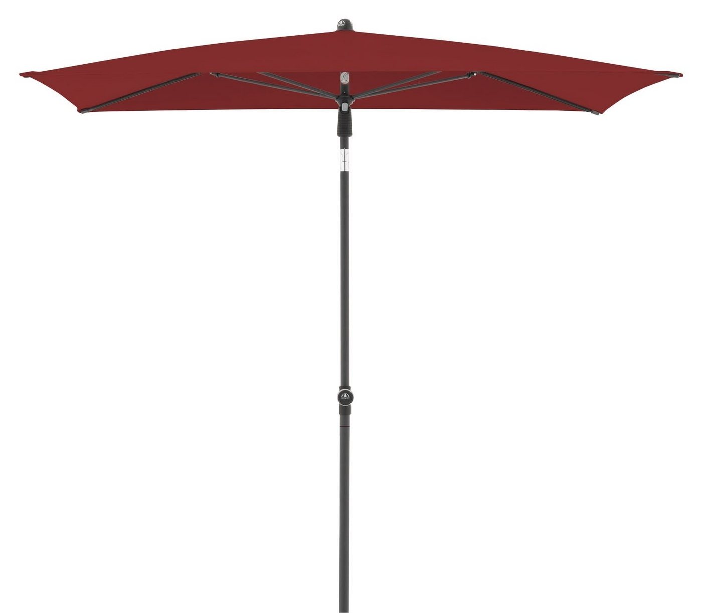 doppler® Sonnenschirm ACTIVE, H 237 cm, Stahl, Rot, Neigbar, Höhenverstellbar, Polyesterschirm, ohne Schirmständer von doppler®