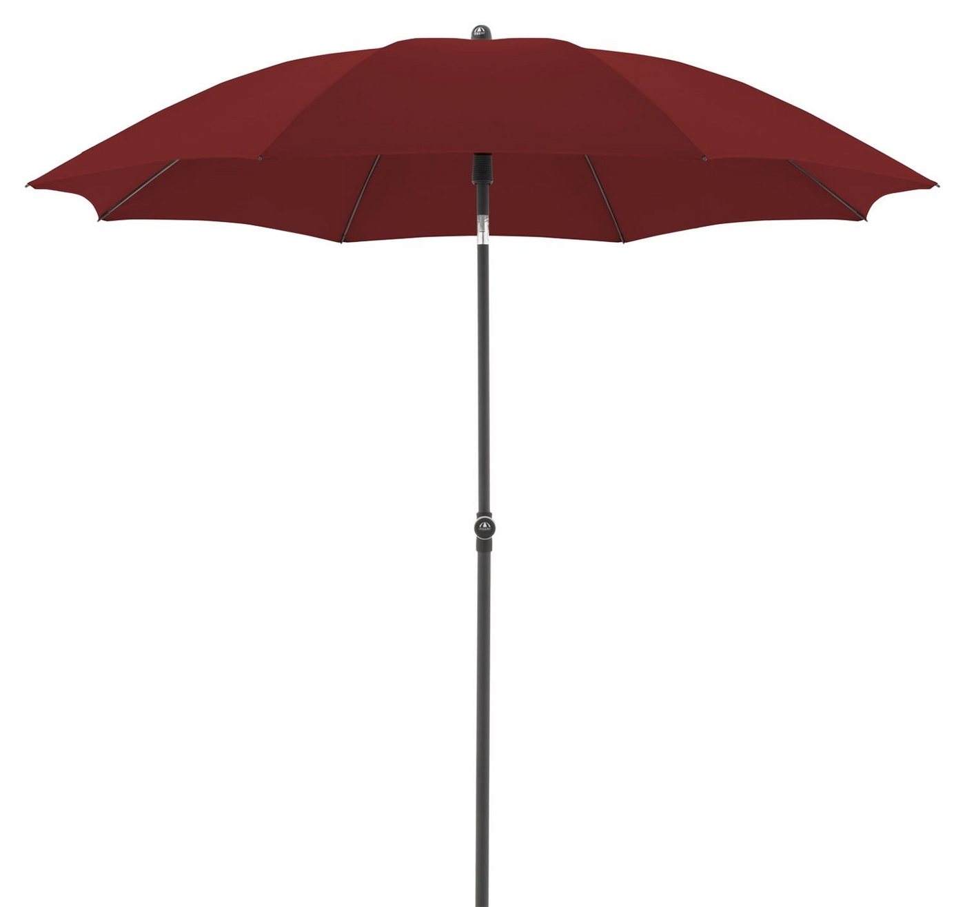 doppler® Sonnenschirm ACTIVE, Rot, Ø 210 cm, Stahl, höhenverstellbar, Polyesterschirm, abknickbar, ohne Schirmständer von doppler®
