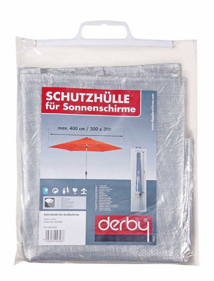 doppler® Sonnenschirm DERBY, 1 Schirmhülle für Sonnenschirme, Grau, Polyester von doppler®