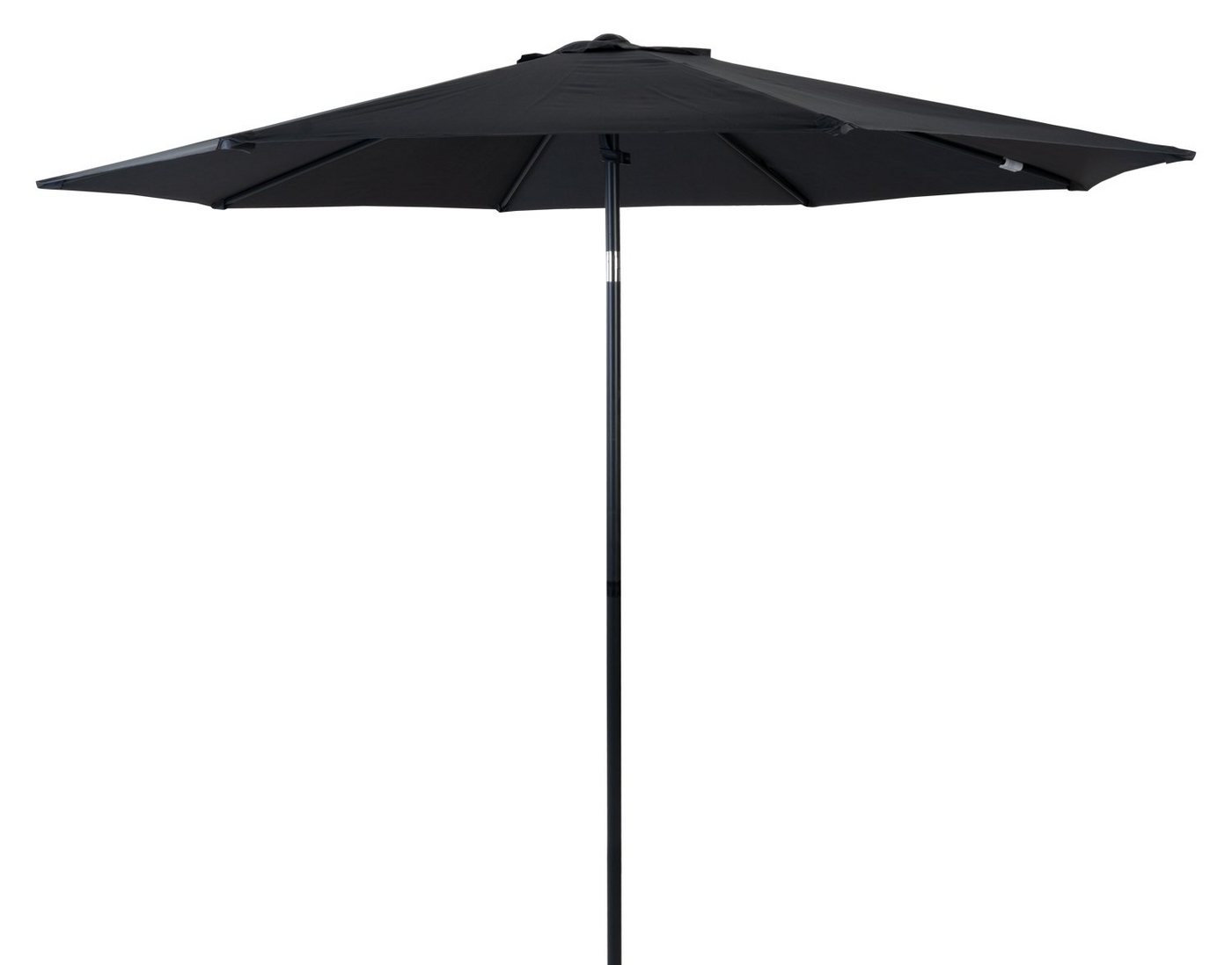 doppler® Sonnenschirm DERBY, Schwarz, Ø 270 cm, Aluminium, Neigbar, Polyesterschirm, ohne Schirmständer von doppler®