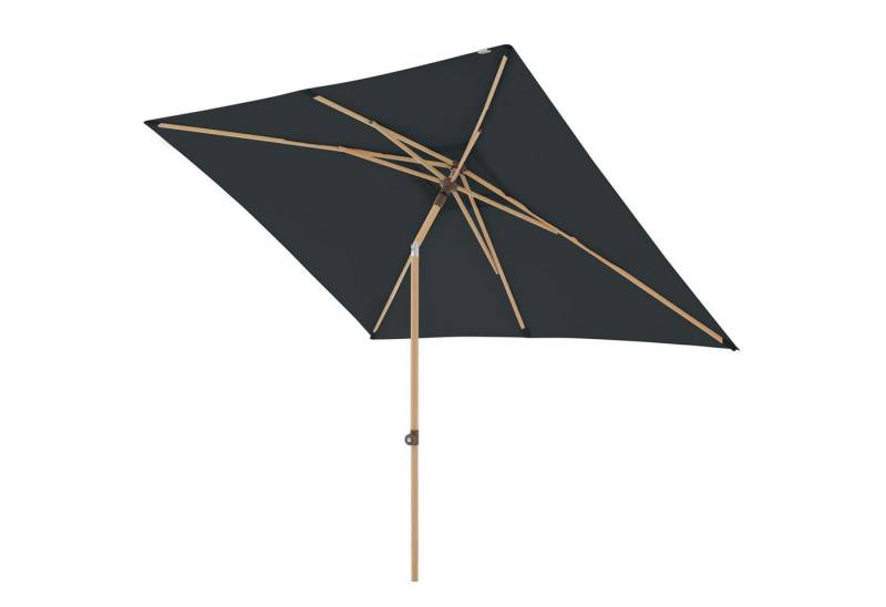 doppler® Sonnenschirm Doppler Sonnenschirm Act Wood Push Up 250 x 200 cm anthrazit von doppler®