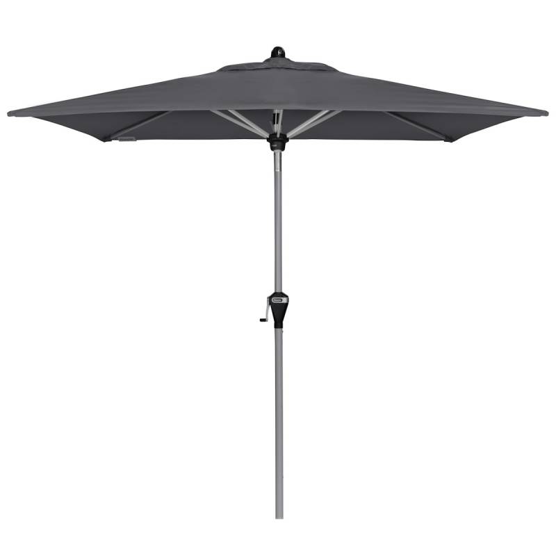 doppler Mittelmastschirm ACTIVE 210 x 140 Auto-Tilt, Aluminium Silber / Polyester 180 g/m² Anthrazit von doppler