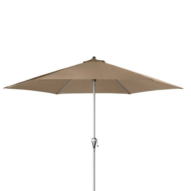 doppler Mittelmastschirm ACTIVE 320 Auto-Tilt, Aluminium Silber / Polyester 180 g/m² Greige von doppler