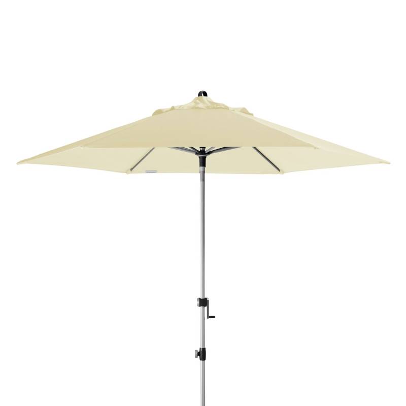 doppler Mittelmastschirm EXPERT 280 Auto-Tilt, Aluminium Silber / 100 % Polyester 180 g/m² Natur von doppler