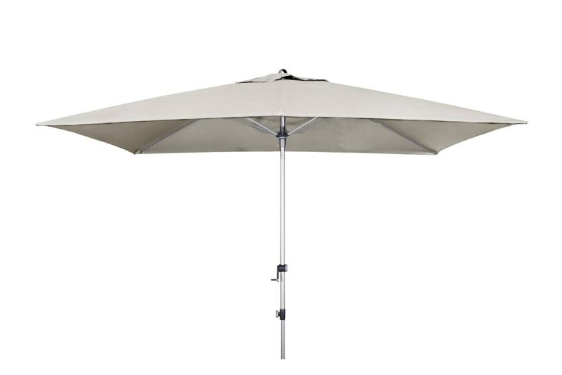doppler Mittelmastschirm EXPERT 300 x 200 Auto-Tilt, Aluminium Silber / 100 % Polyester 180 g/m² Hellgrau von doppler