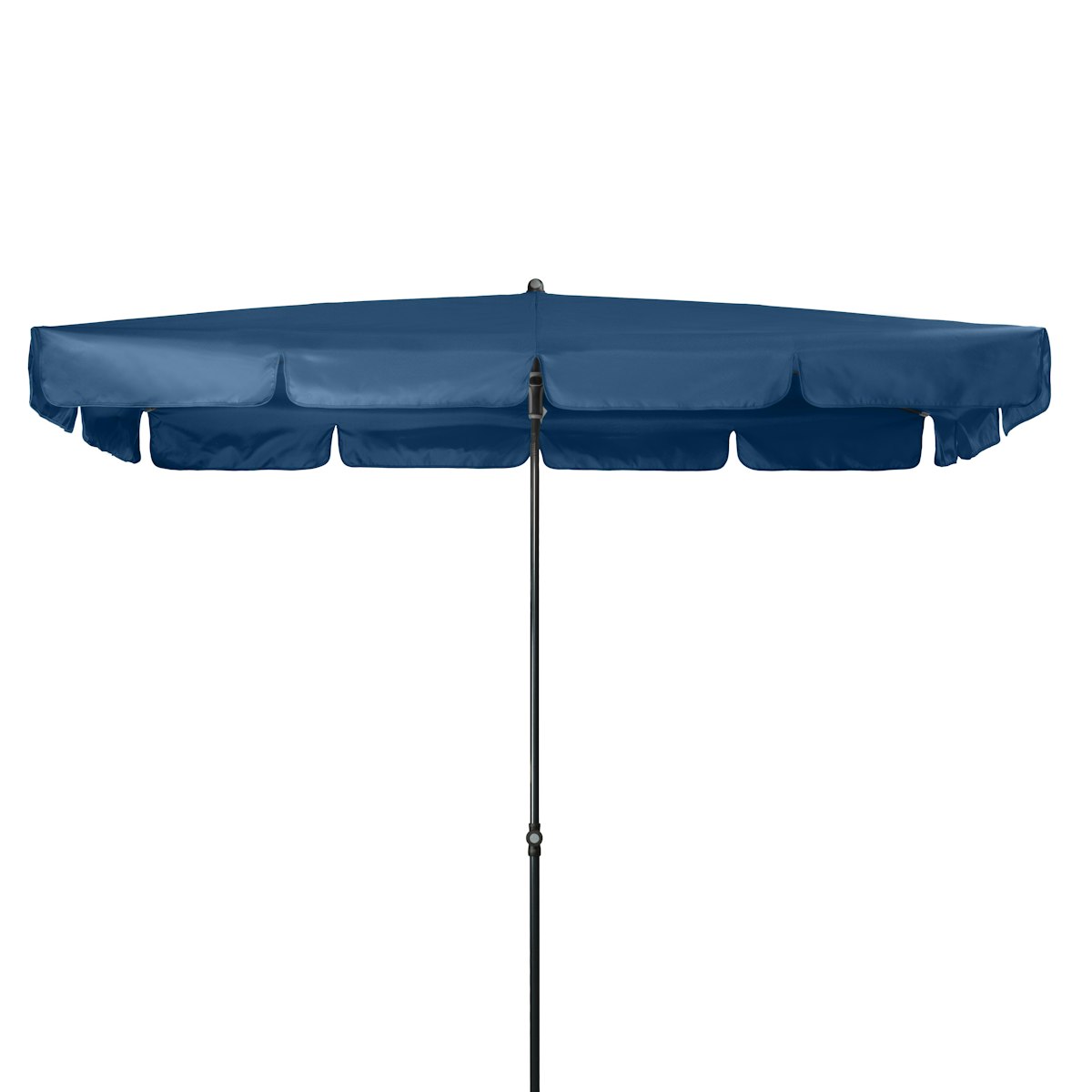 doppler Mittelmastschirm SUNLINE 260 x 150 Waterproof, Stahl Anthrazit / 100 % Polyester 180 g/m² Dunkelblau von doppler