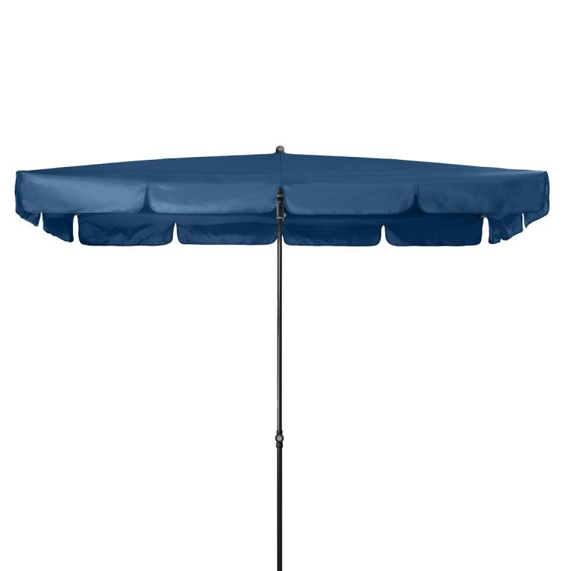 doppler Mittelmastschirm SUNLINE 260 x 150 Waterproof, Stahl Anthrazit / 100 % Polyester 180 g/m² Dunkelblau von doppler