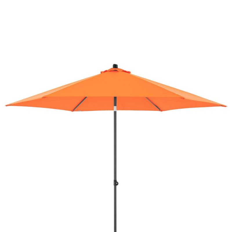 doppler Mittelmastschirm myZONE 300 Push up, Aluminium Anthrazit / 100 % Polyester 180 g/m² Orange von doppler