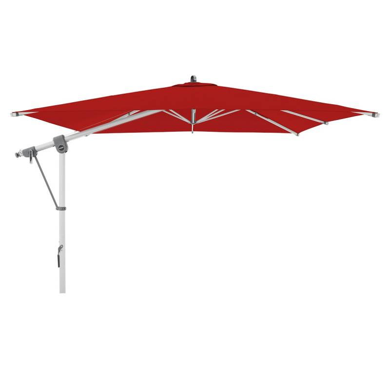 doppler Pendelschirm EXPERT 300 x 300 cm, Aluminium Silber / 100 % Polypropylen 220 g/m² T809 Rot von doppler
