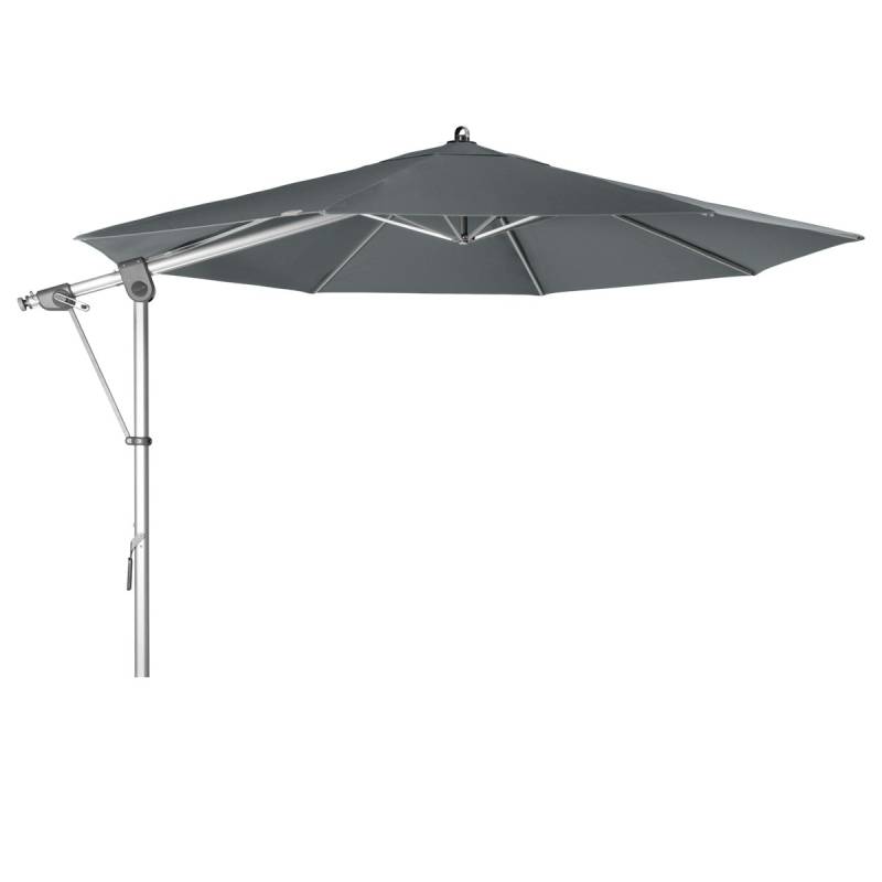 doppler Pendelschirm EXPERT 350, Aluminium Silber / 100 % Polypropylen 220 g/m² T840 Anthrazit von doppler
