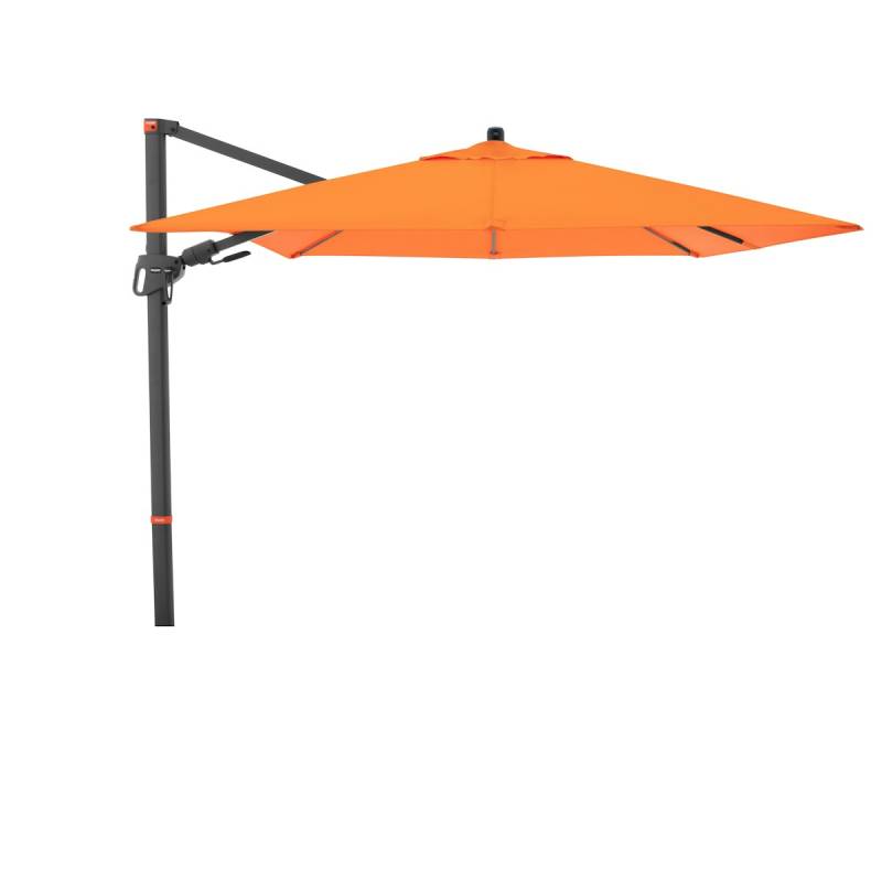 doppler Pendelschirm myZONE 210 x 210, Aluminium Anthrazit / 100 % Polyester 180 g/m² Orange von doppler