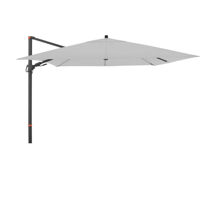 doppler Pendelschirm myZONE 280 x 280, Aluminium Anthrazit / 100 % Polyester 180 g/m² Hellgrau von doppler