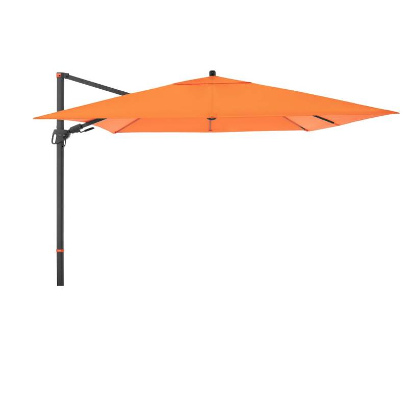 doppler Pendelschirm myZONE 280 x 280, Aluminium Anthrazit / 100 % Polyester 180 g/m² Orange von doppler