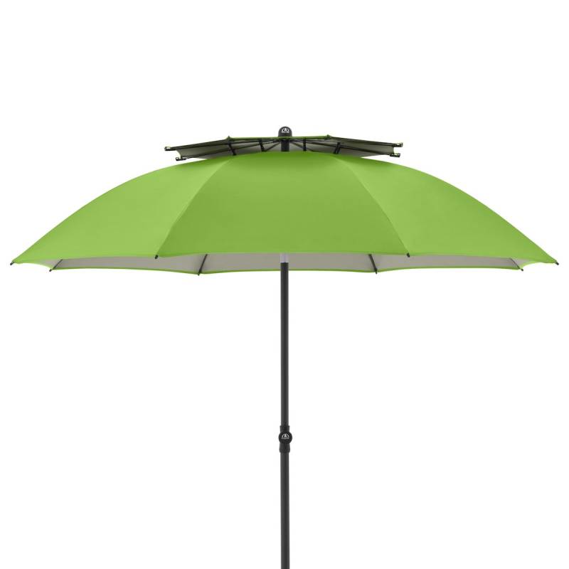 doppler Strandschirm WINDPROFI 200 Manual, Aluminium Anthrazit / 100 % Polyester 80 g/m² Apfelgrün von doppler