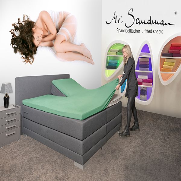 Spannbetttuch für Splitt-Topper,  Elastan Classic 200 x 200/220cm von doremy