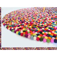 Teppichefilzteppichfilzkugelteppichkinderteppich140 cm Rugfeltcarpet Teppichefilzteppichfilzkugelteppichkinderteppich140 cm Rugfeltcarpet von dorfmadlcom