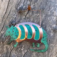 Armadillo Kupfer Grünspan Weihnachtsverzierung - Handgefertigt in The Copper State | Arizona Usa Dos Damas Designs von dosdamasdesigns