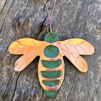 Bee Bumblebee Kupfer Grünspan Ornament - Handgefertigt in The Copper State | Arizona Usa Dos Damas Designs von dosdamasdesigns