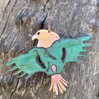 Eagle Kupfer Grünspan Ornament - Handgefertigt in The Copper State | Arizona Usa Dos Damas Designs von dosdamasdesigns