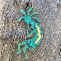 Kokopelli Kupfer Grünspan Weihnachtsverzierung - Handgefertigt in The Copper State | Arizona Usa Dos Damas Designs von dosdamasdesigns