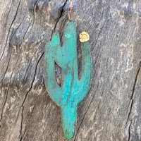 Saguaro Kaktus Kupfer Grünspan Weihnachtsverzierung - Handgefertigt in The Copper State | Arizona Usa Dos Damas Designs von dosdamasdesigns
