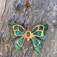 Schmetterling Kupfer Grünspan Ornament - Handgefertigt in The Copper State | Arizona Usa Dos Damas Designs von dosdamasdesigns