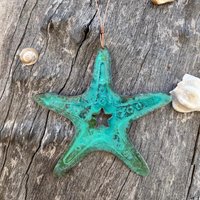 Starfish Seastar Kupfer Grünspan Ornament - Handgefertigt in The Copper State | Arizona Usa Dos Damas Designs von dosdamasdesigns