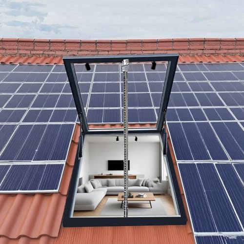 Dachfenster aus Aluminium & Dachfenster für Dachböden, isoliertes 1,06-Zoll-Hartglas, verstärkter Rahmen, für Keller, Terrasse, gute Belüftung und UV-Schutz, anpassbare Größe LxW37.40x39.37in Dachfenster aus Aluminium & Dachfenster für Dachböden, isoliertes 1,06-Zoll-Hartglas, verstärkter Rahmen, für Keller, Terrasse, gute Belüftung und UV-Schutz, anpassbare Größe LxW37.40x39.37in von dosiwlatever
