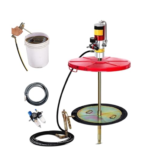 Pneumatische Fettpumpe-Set mit Abdeckung und Folgeplatte und 16 Fuß Ölleitung, für 55-Gallonen-Fässer, 50:1, 0,85 l/min, automatische Druckluft-Fettpresse, für Werkstätten und BAU Pneumatische Fettpumpe-Set mit Abdeckung und Folgeplatte und 16 Fuß Ölleitung, für 55-Gallonen-Fässer, 50:1, 0,85 l/min, automatische Druckluft-Fettpresse, für Werkstätten und BAU von dosiwlatever