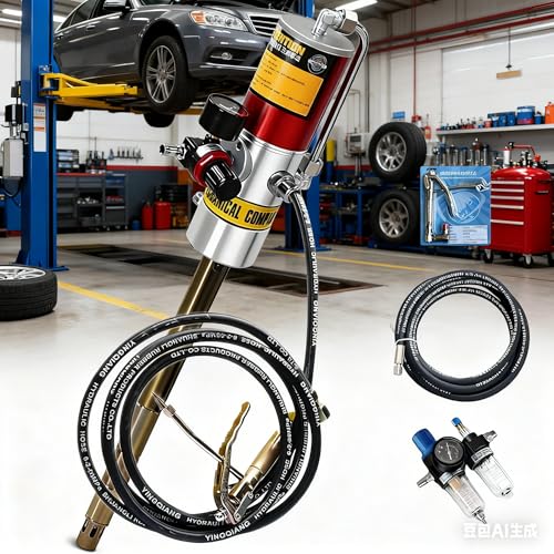 dosiwlatever Pneumatische Fettpumpen für 20-55 Gallonen-Fässer, Luftfettpresse, 50:1 Hochdruckpumpe mit 16 Fuß Ölleitung, 0,85 l/min, für Werkstätten und BAU GZ-620s dosiwlatever Pneumatische Fettpumpen für 20-55 Gallonen-Fässer, Luftfettpresse, 50:1 Hochdruckpumpe mit 16 Fuß Ölleitung, 0,85 l/min, für Werkstätten und BAU GZ-620s von dosiwlatever