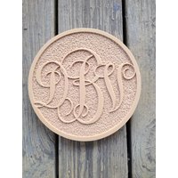Sandgestrahltes Monogramm Vine Türschild Aus Metall | Neuartikel-Muster von dottiedot05