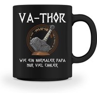 Vathor Papa Vater Vatertag Kaffeetasse Wikinger Mjolnir Hammer Von Thor - Tasse von doublecritical