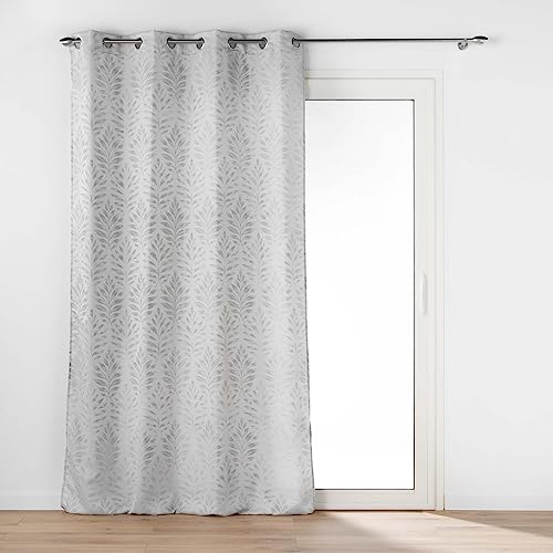 Douceur d'Intérieur Galilea Ösenvorhang (140 x 260 cm), Grau, Jacquard von Douceur d'Intérieur