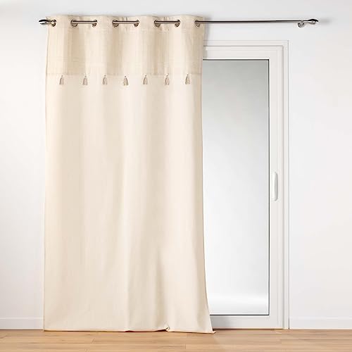 Douceur d'Intérieur Izigold Ösenvorhang (140 x 240 cm), Baumwolle/Polyester und Metallic-Oberseite von Douceur d'Intérieur