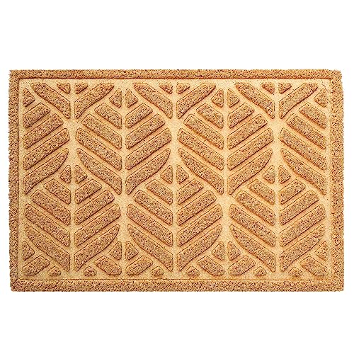 douceur d'intérieur Palmette rechteckige Fußmatte (40 x 60 cm), Kokos von Douceur d'Intérieur