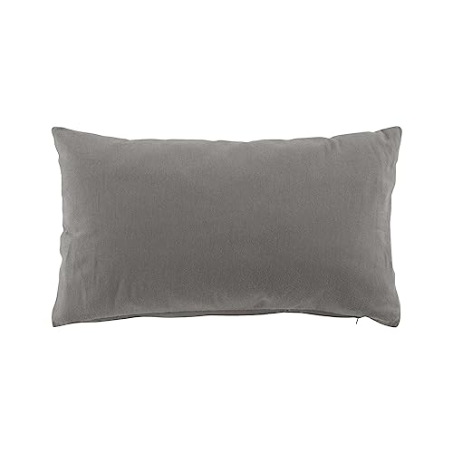 Douceur d'Intérieur Twily Kissen mit abziehbarem Bezug (30 x 50 cm), Grau, Baumwolle/Recycling-Polyester von Douceur d'Intérieur