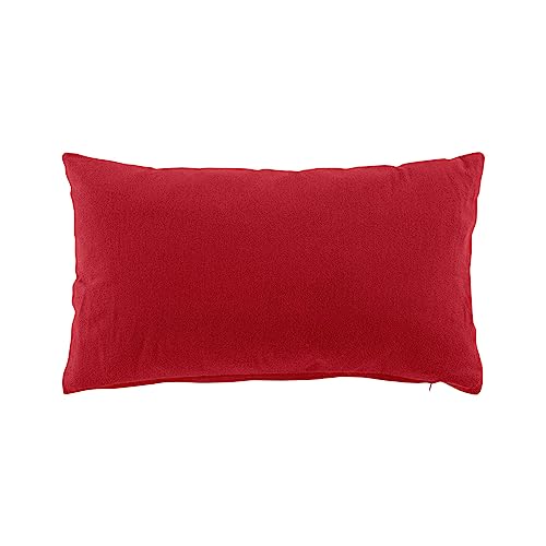Douceur d'Intérieur Twily Kissen mit abziehbarem Bezug (30 x 50 cm), Rot, Baumwolle/Recycling-Polyester von Douceur d'Intérieur