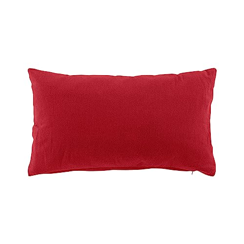 douceur d'intérieur Twily Kissen mit abziehbarem Bezug (30 x 50 cm), Rot, Baumwolle/Recycling-Polyester von Douceur d'Intérieur