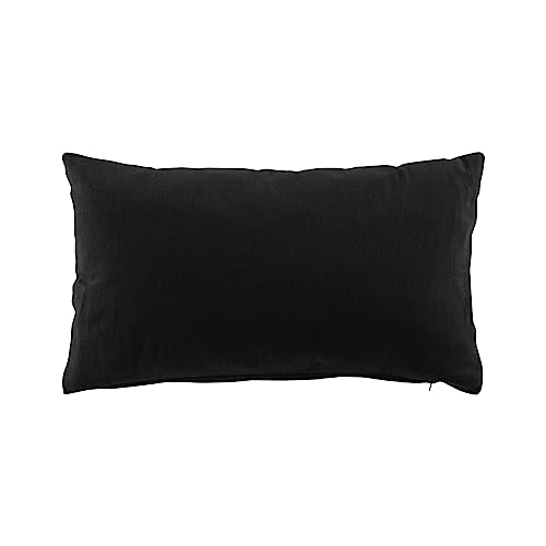 Douceur d'Intérieur Twily Kissen mit abziehbarem Bezug (30 x 50 cm), Schwarz, Baumwolle/Recycling-Polyester von Douceur d'Intérieur