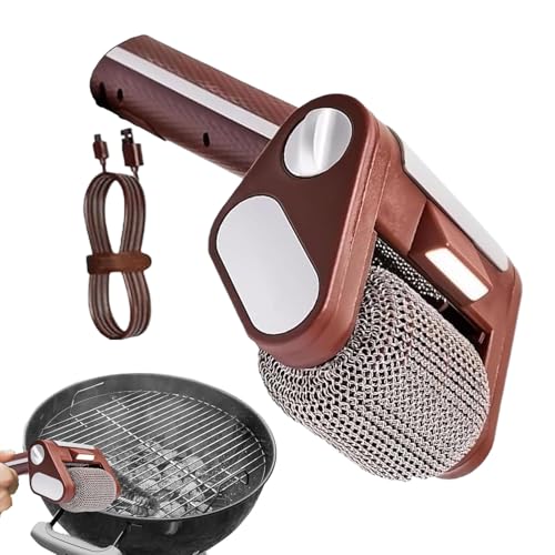 Doyandader Elektrischer Grillreiniger, Borstenfreie Grillbürste, Elektrischer Bürstenfreier Grillreiniger, Abnehmbare Edelstahltrommel, 350 U/Min, Hochgeschwindigkeitsreinigung Doyandader Elektrischer Grillreiniger, Borstenfreie Grillbürste, Elektrischer Bürstenfreier Grillreiniger, Abnehmbare Edelstahltrommel, 350 U/Min, Hochgeschwindigkeitsreinigung von doyandader