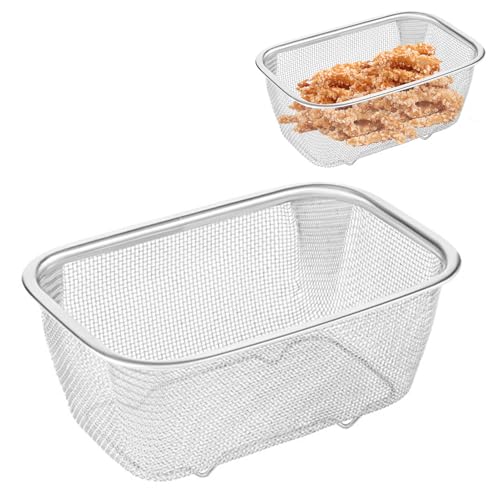 Doyandader Feinmaschiges Siebkorb, Edelstahl, feines rechteckiges Sieb, Grillkörbe, Gemüse, Obst, Sieb, Küchenwerkzeug, Sieb für Lebensmittel von doyandader