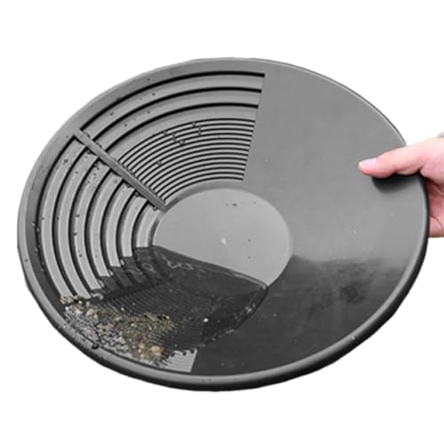 Goldwaschpfanne, Goldwaschen Ausrüstung, 35cm, Raffinierwerkzeug | Ergonomische Goldwaschpfanne, Goldwannenbecken Für Bergbau Nuggetabbau, Baggern, Schürfen, Waschen von doyandader