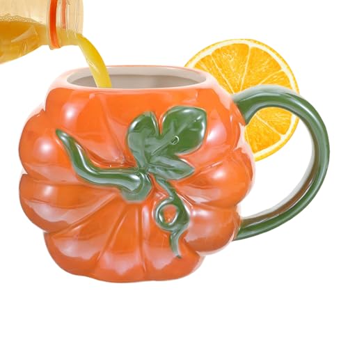 Halloween Kürbis Tasse, Tasse Herbst,Kürbis Keramik Kaffeetasse, Kreative, Niedliche Und Minimalistische Keramikbecher In Fruchtform, Für Thanksgiving Weihnachten, Herbsternte Geschenk von doyandader