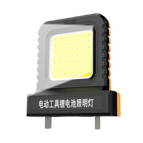 LED Arbeitsleuchte, Arbeitsleuchte Werkstatt Mit Stecker, Für Alle Elektrowerkzeug Akkus, Lithium Akku Beleuchtung, Spritzwassergeschützte Für Elektriker Mechaniker KFZ Reparatur Outdoor Baustelle von doyandader