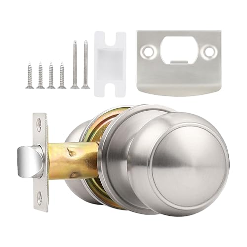 doyandader Außentürschloss-Set, leiser Eingangstürgriff, schlüsselloser Knauf, Ersatz-Set mit Schraube und Verriegelungsplatte für Haus, Wohnung, Schule, Hotel, Schlafzimmer, Wohnen von doyandader