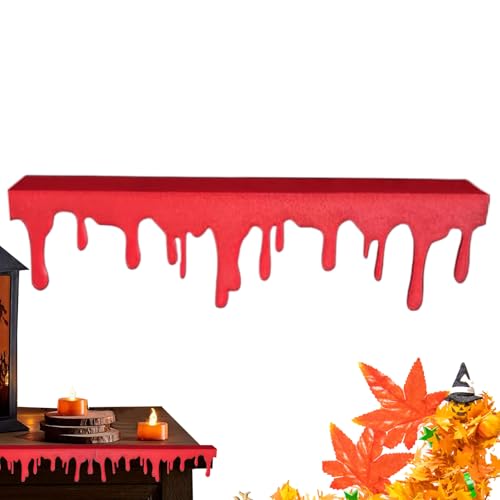 doyandader Bücherregal Halloween Deko | Blutige Tropfen Regalkantendekor | Nachleuchtende Gruseldekoration Für Festtage Innenbereich Zuhause Party von doyandader